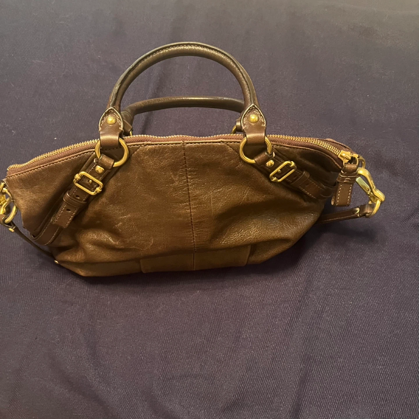 Coach Brown Leather Satchel Handbag - photo 4