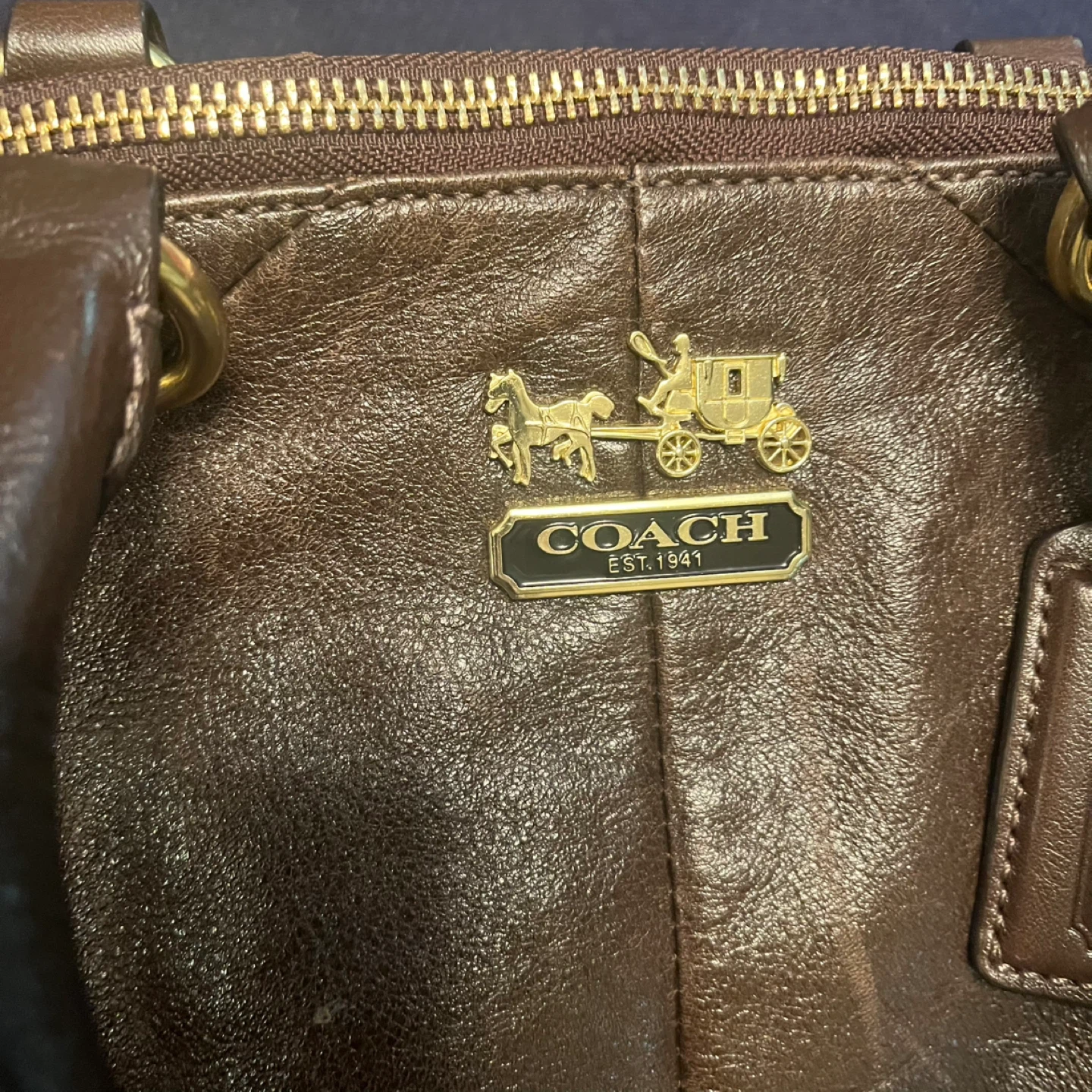 Coach Brown Leather Satchel Handbag - photo 3