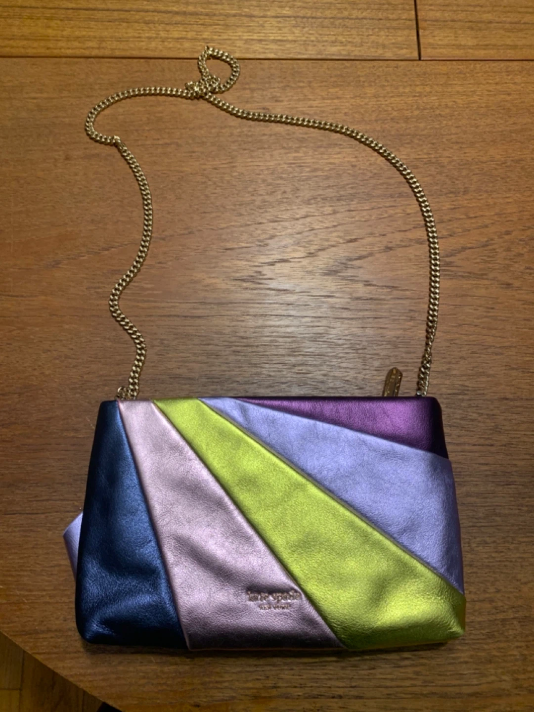 Kate Spade Colourblock Chain Clutch Bag