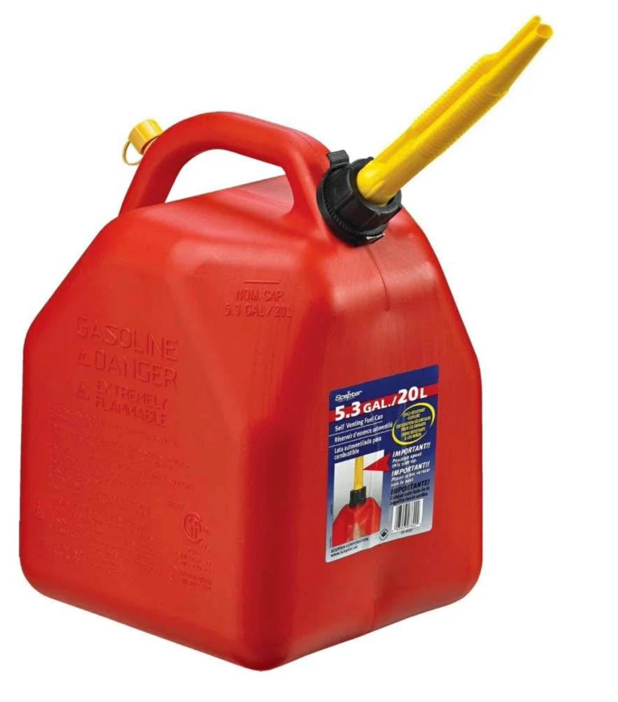 Scepter 5.3 Gallon (20L) Red Gasoline Can - photo 3