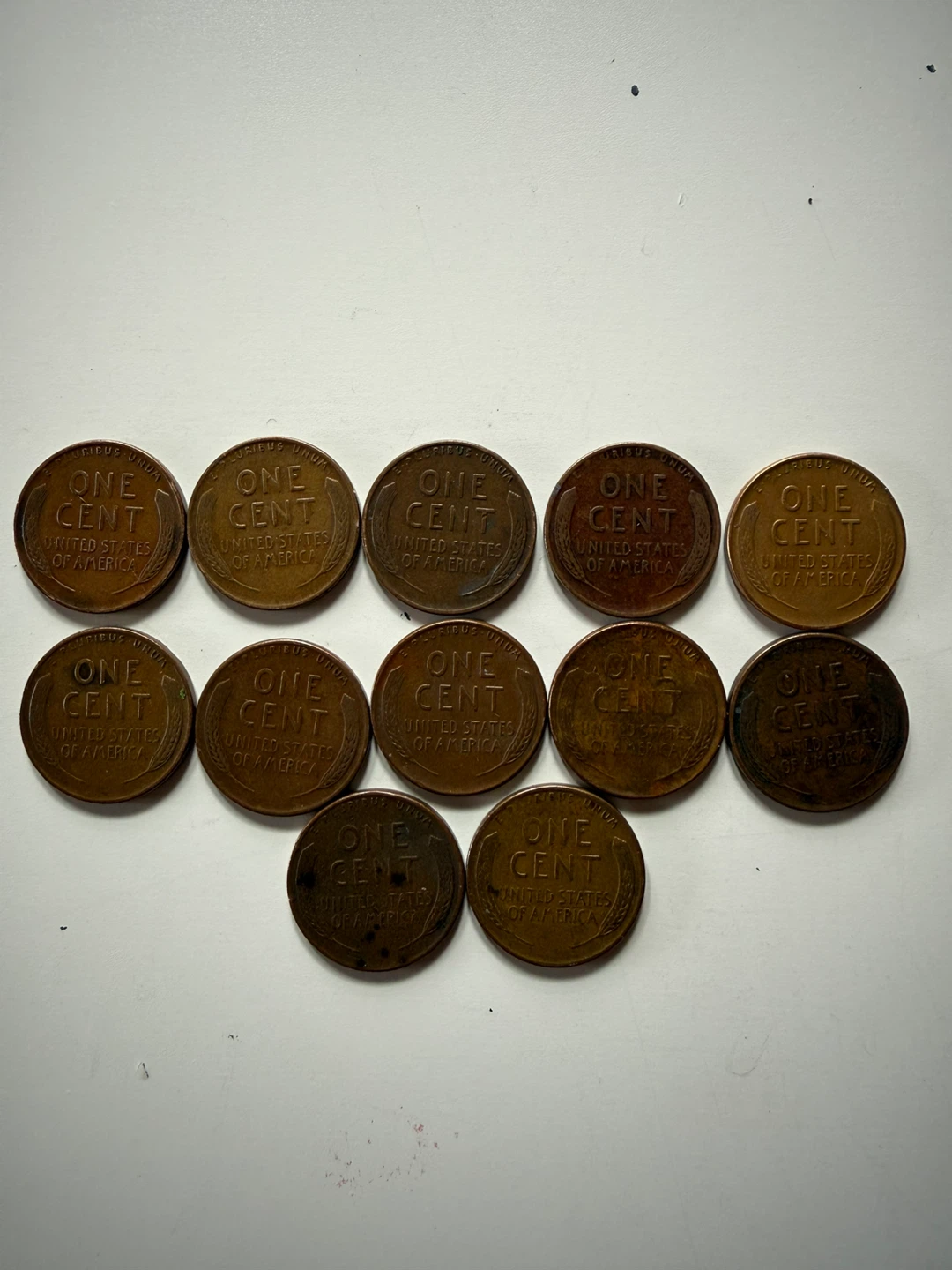 Lot of 11 Lincoln Wheat Pennies - photo 2