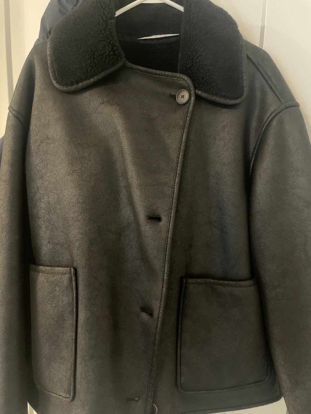 Zara Black Faux Leather Jacket - photo 2
