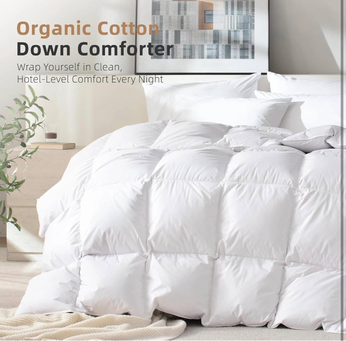 Organic Cotton Down Comforter - OEKO TEX & RDS Certified - photo 2