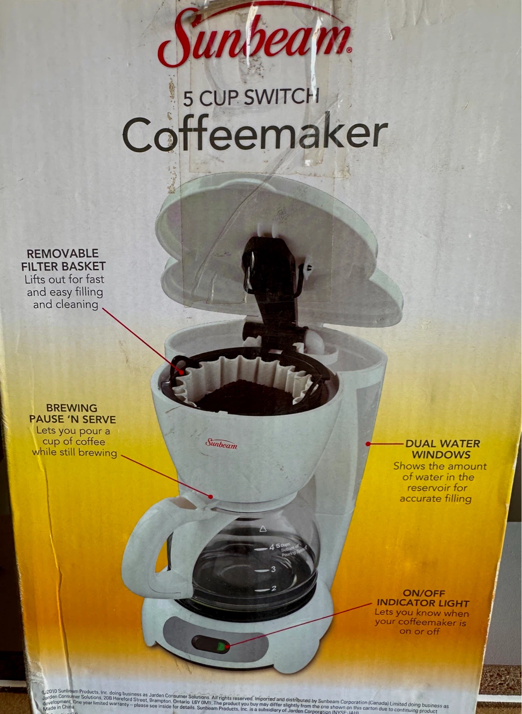 Sunbeam 5 Cup Switch Coffeemaker - photo 2