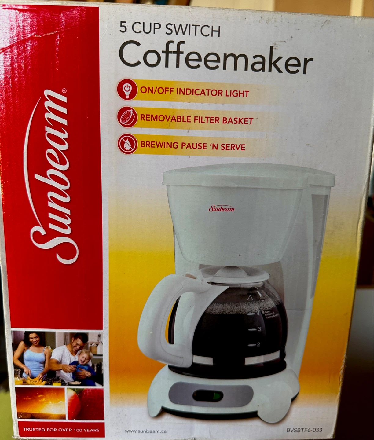Sunbeam 5 Cup Switch Coffeemaker