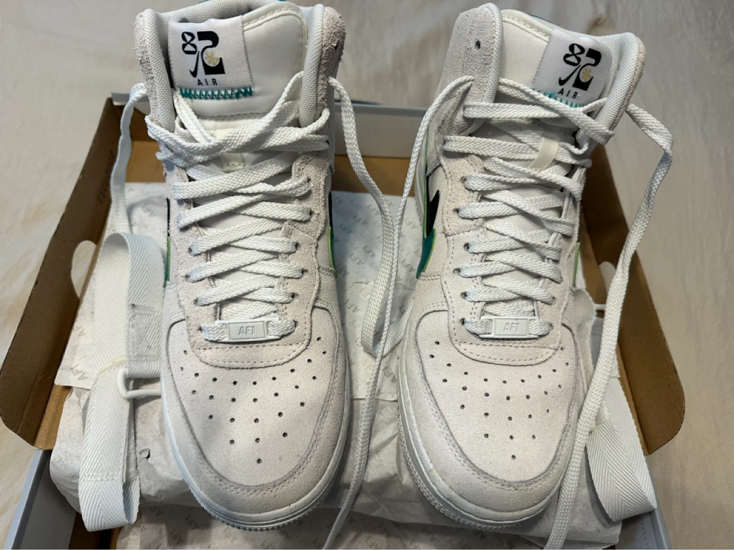 Nike Air Force 1 High SE  Green Shoes Size 7.5 - photo 2