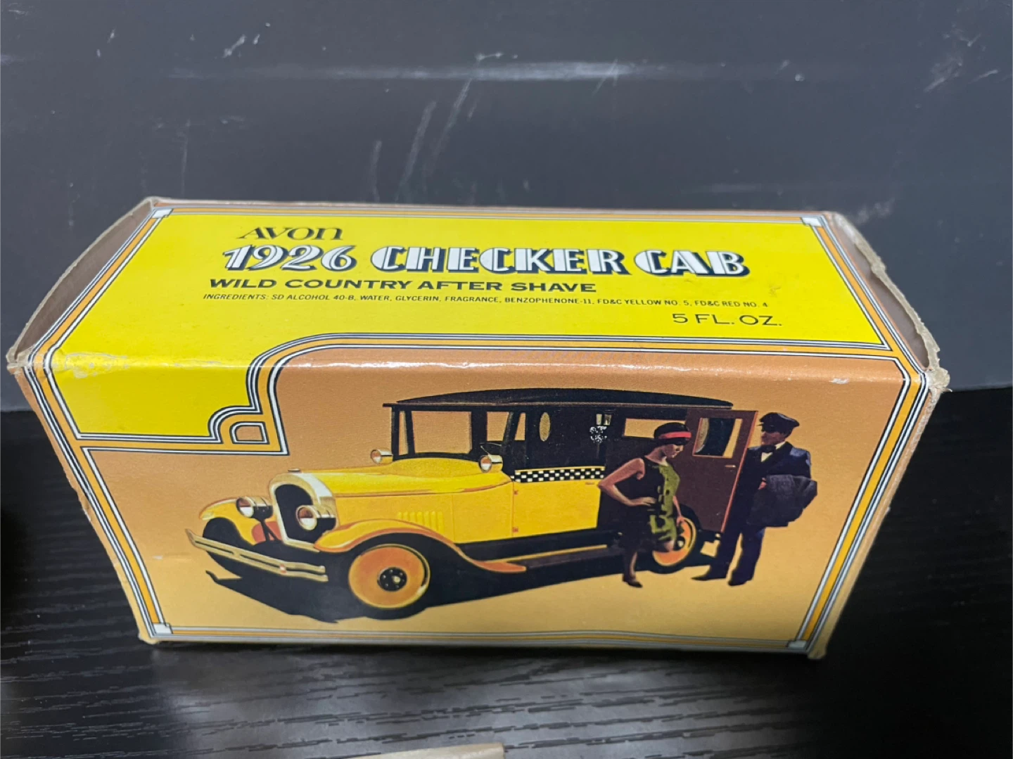 Vintage Avon 1926 Checker Cab after shave decanter with box - photo 2