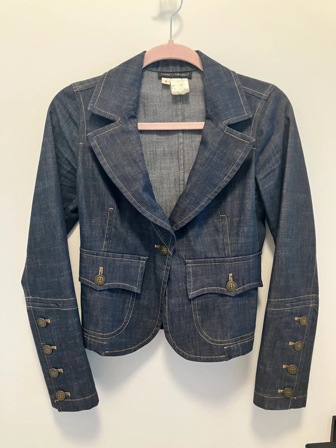 Franco Mirabelli Denim Blazer Size 0