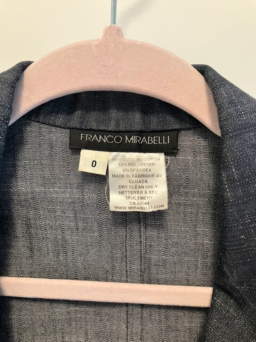 Franco Mirabelli Denim Blazer Size 0 - photo 5