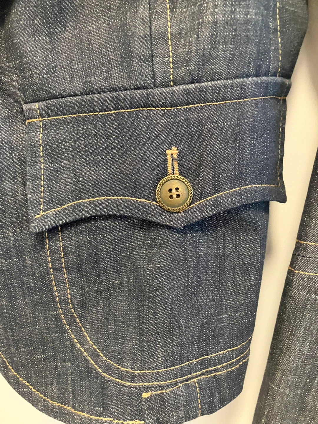 Franco Mirabelli Denim Blazer Size 0 - photo 4