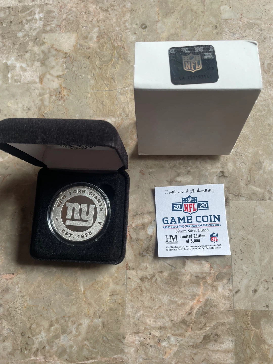 Highland Mint New York Giants NFL Game Coin - Limited Edition