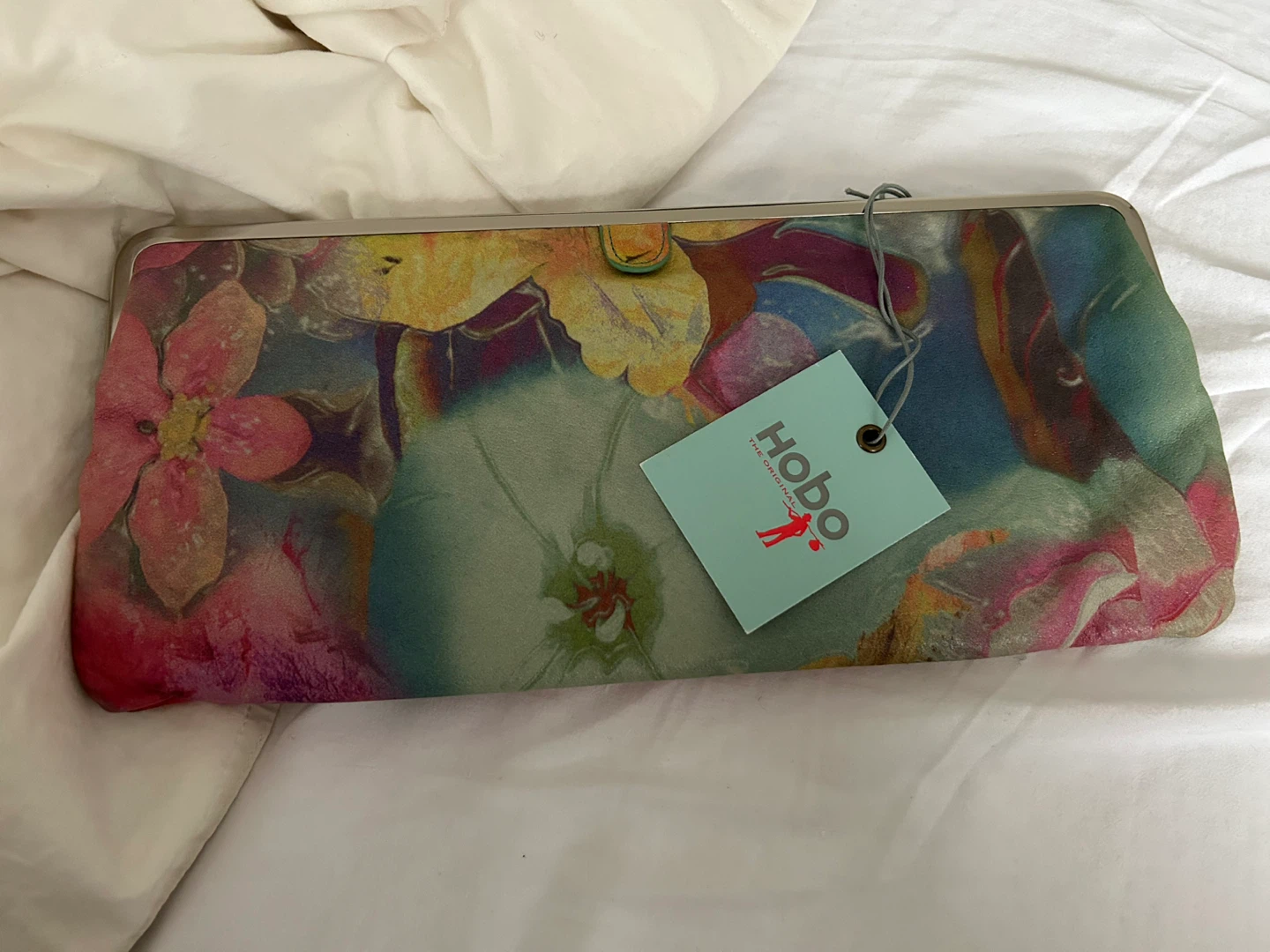 Hobo Leather Clutch - Floral Pattern