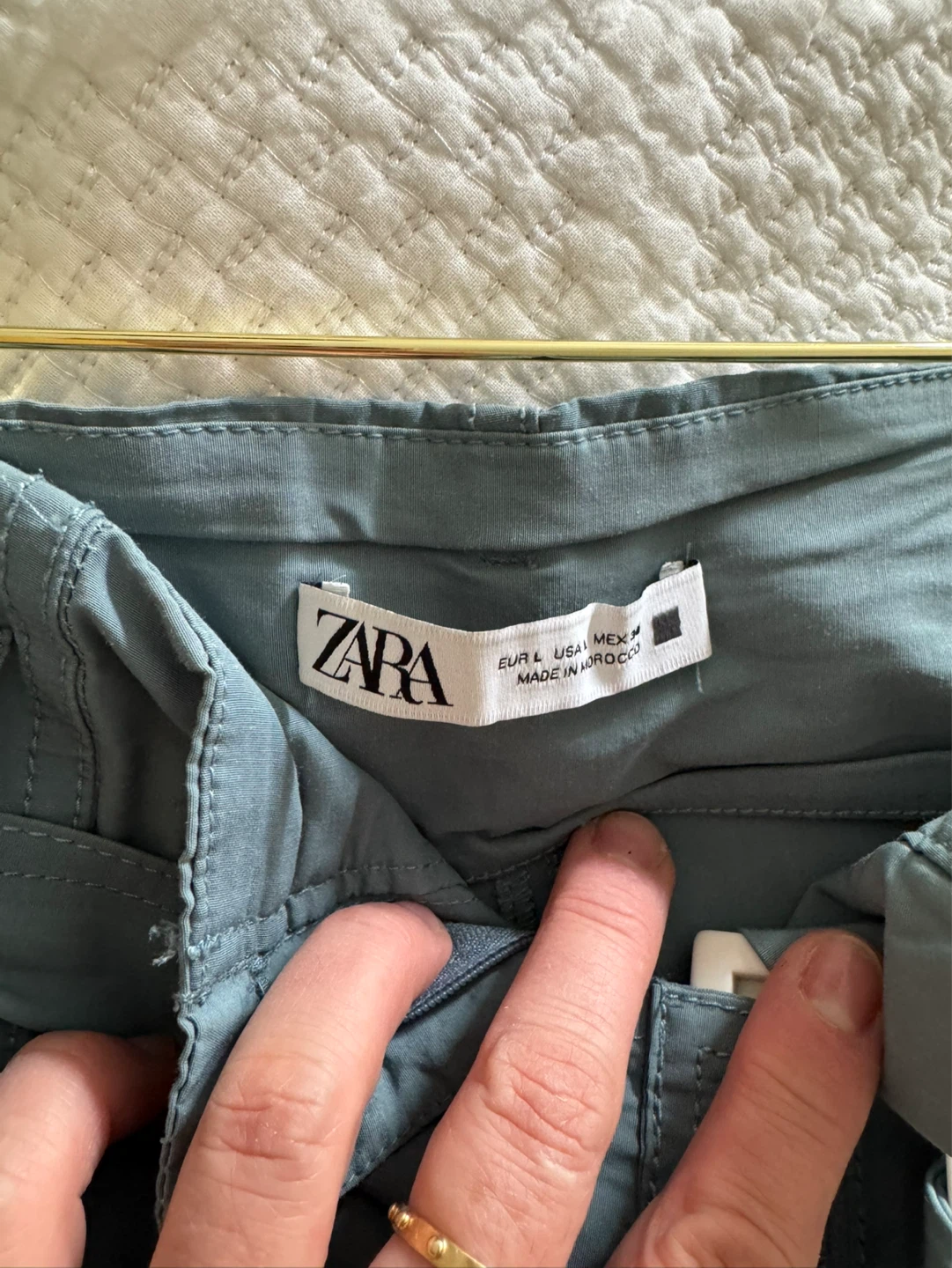 Zara Women's Cargo Pants - Blue - Size M - photo 4