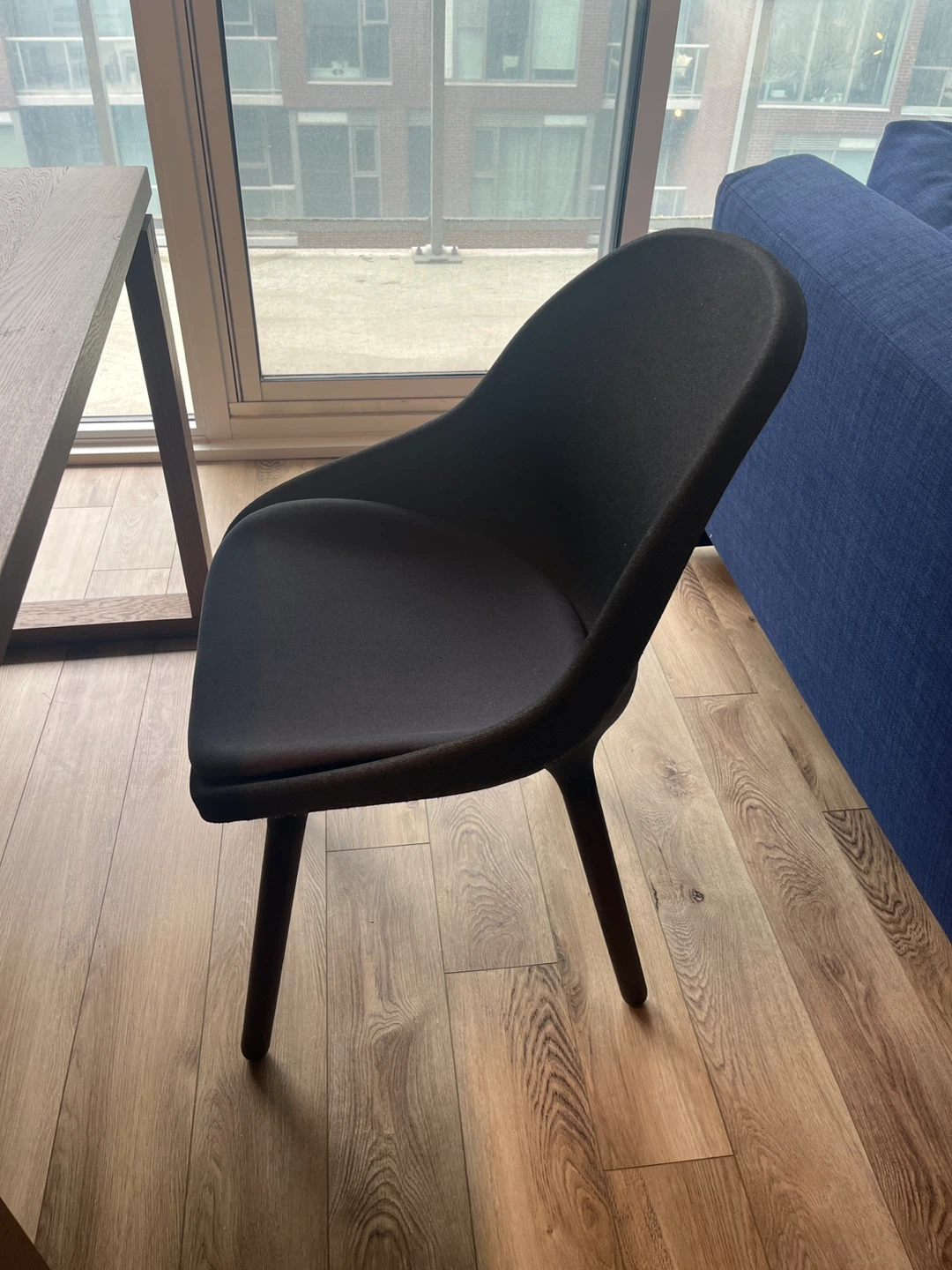 MOVING SALE| 4 Dark Navy Blue Upholstered Dining Chair - photo 2