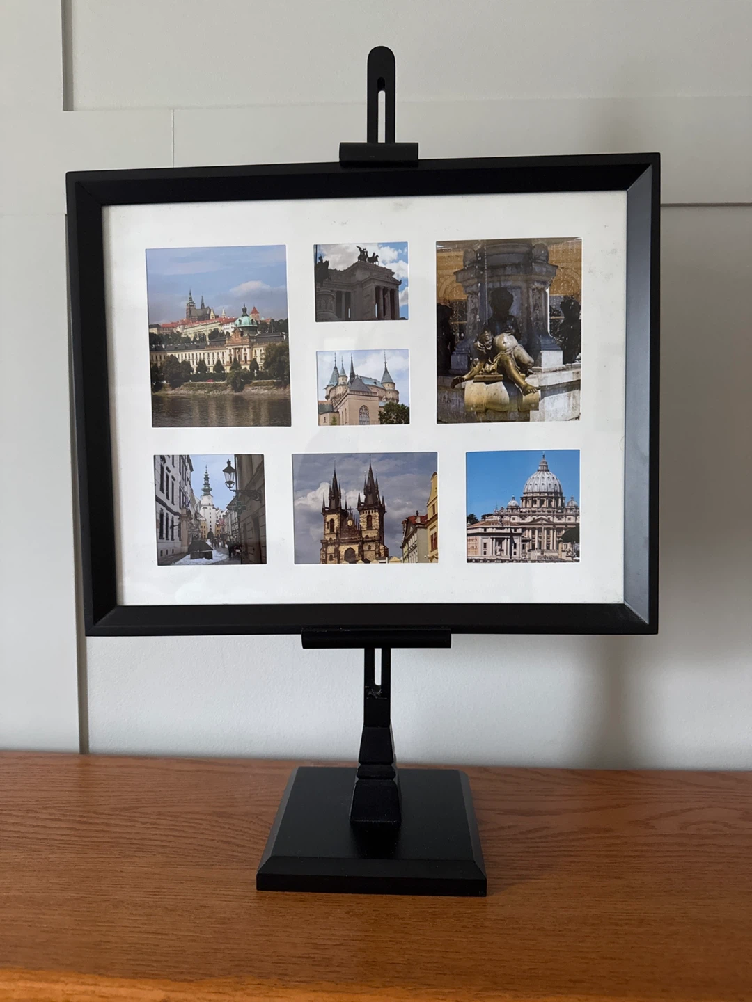 Black Multi Photo Display Frame with Stand