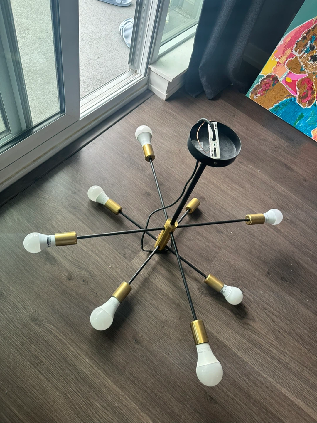 Sputnik Chandelier - Black and Gold - photo 2