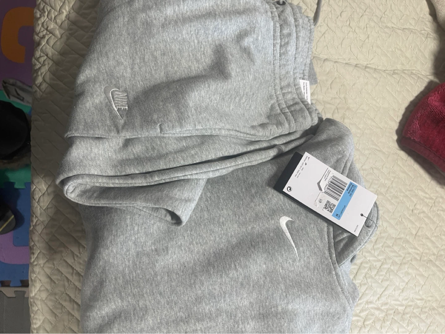 Nike Grey Sweatpants and Hoodie Set - Size M - photo 3