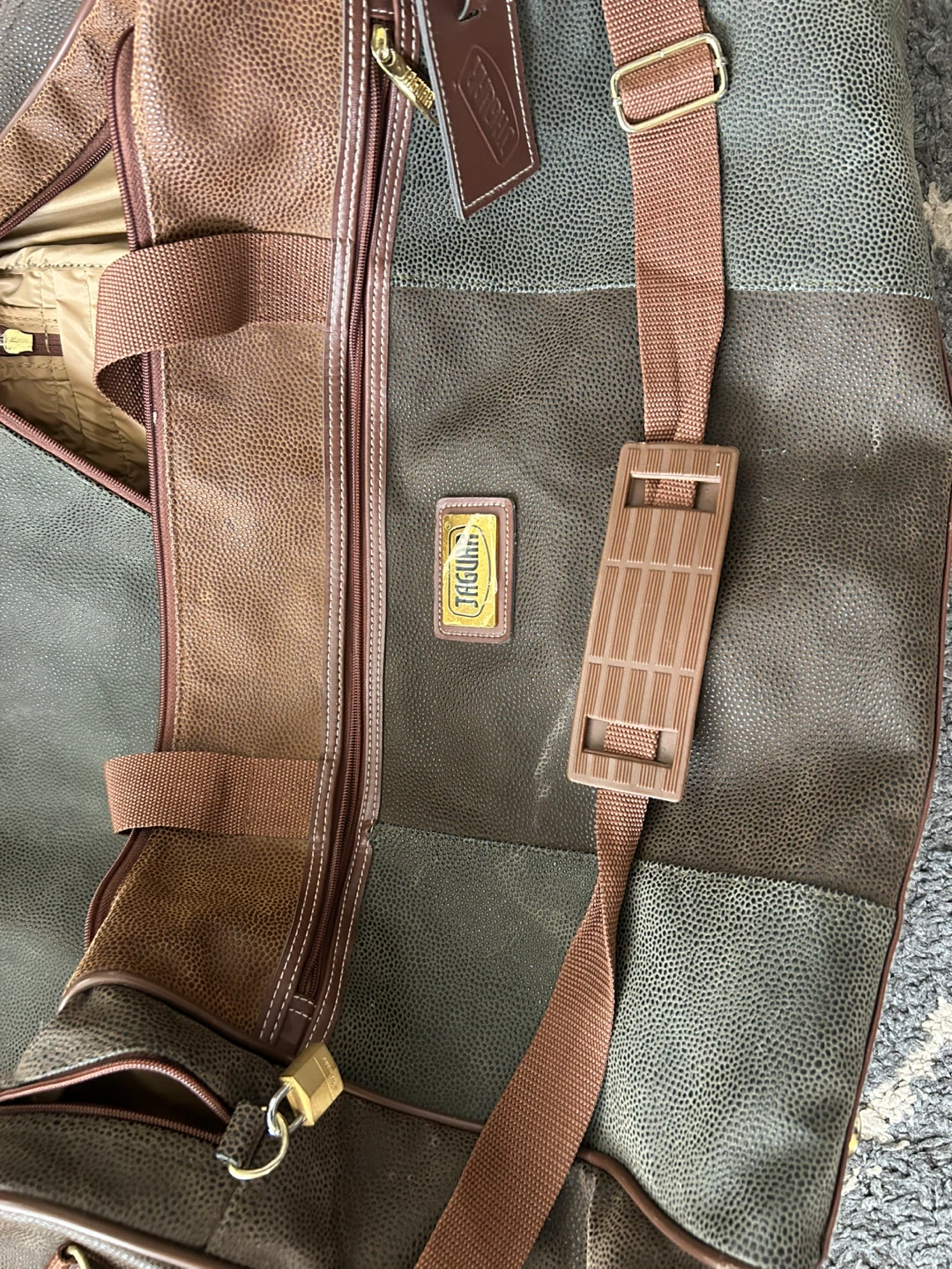 Villager Travel Bag - Patchwork Brown & Green - photo 2