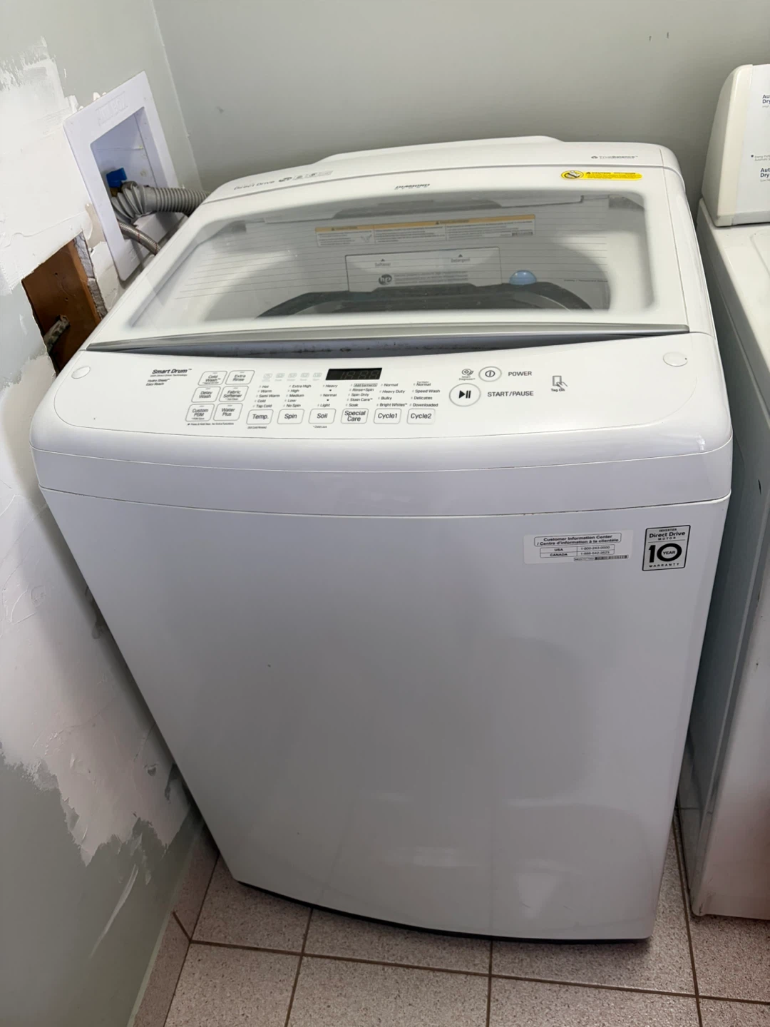 LG Top Load Washing Machine & Dryer - photo 2