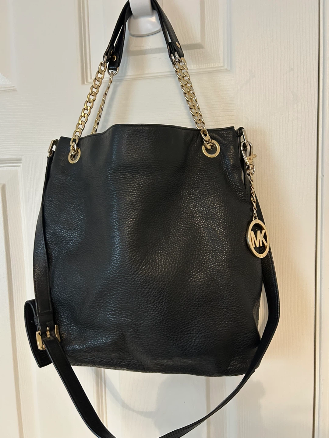 Michael Kors Black Leather Shoulder Bag