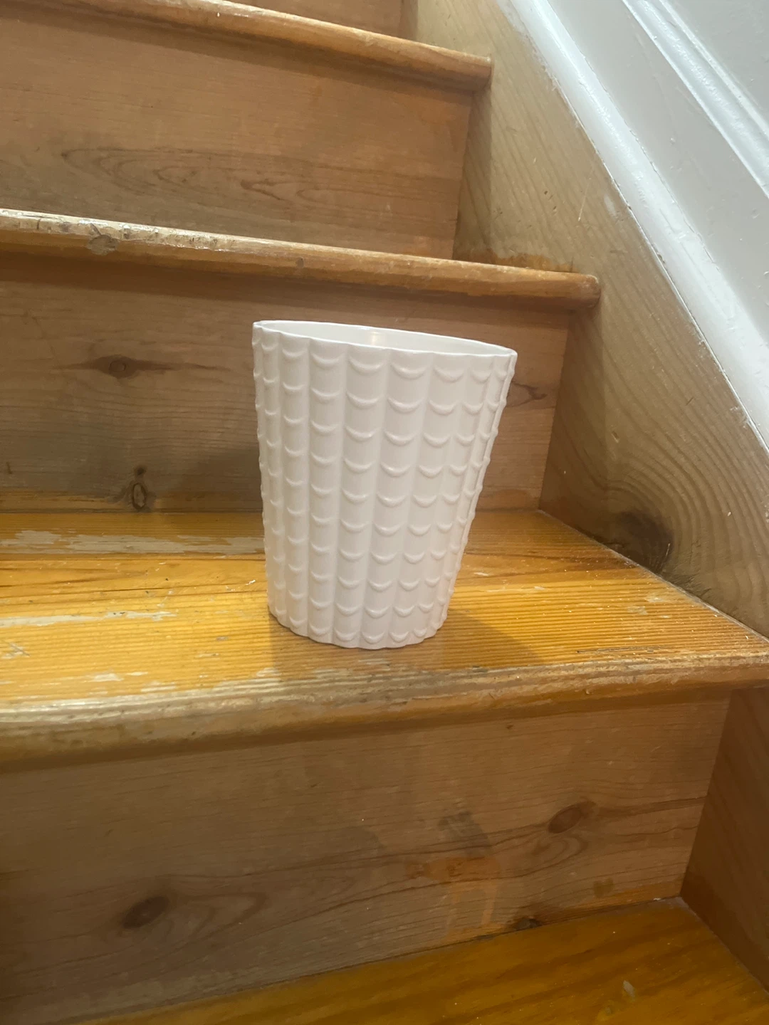 White Textured Planter Pots (