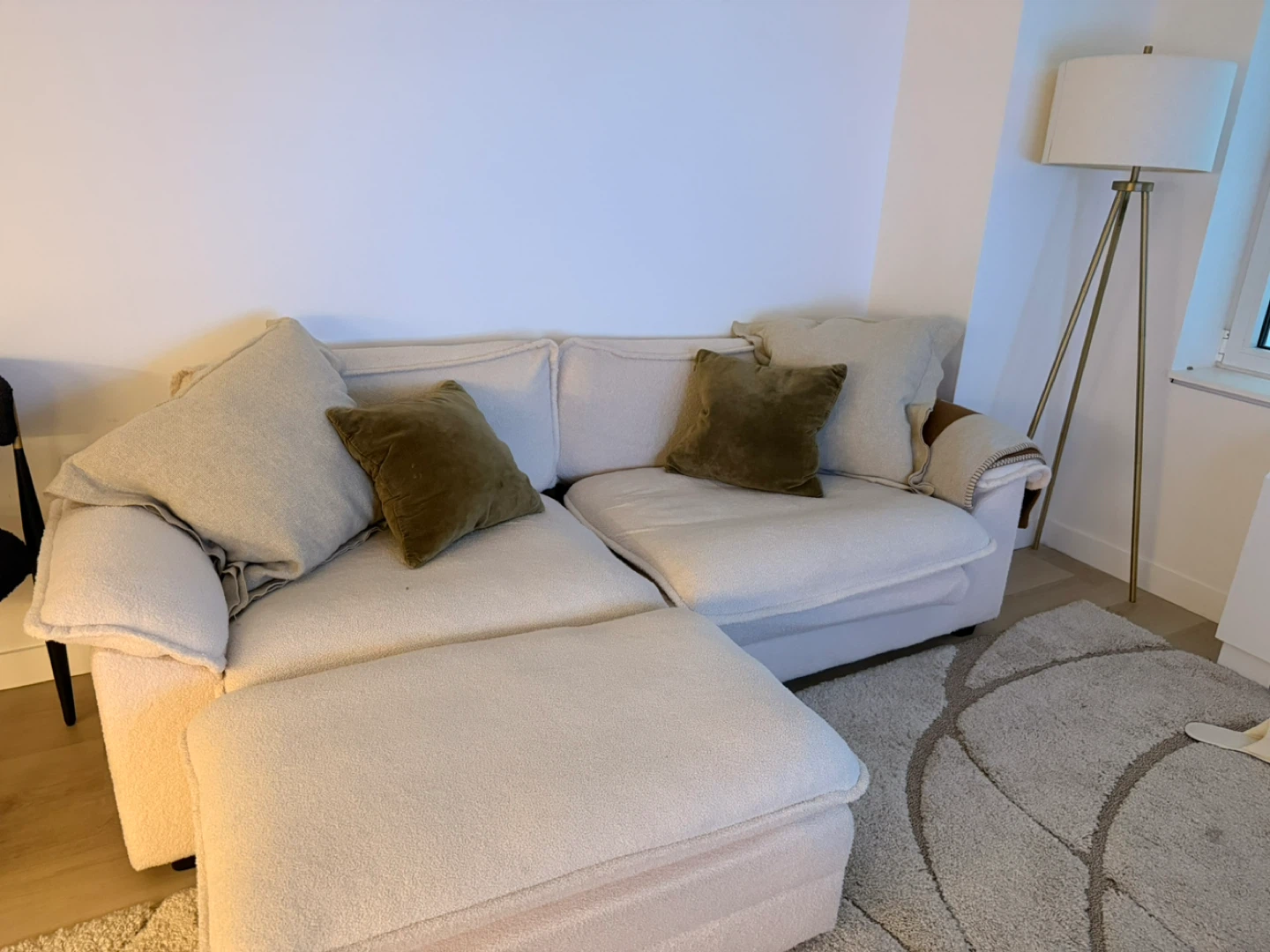 Large Sectional Sofa with Ottoman - photo 2