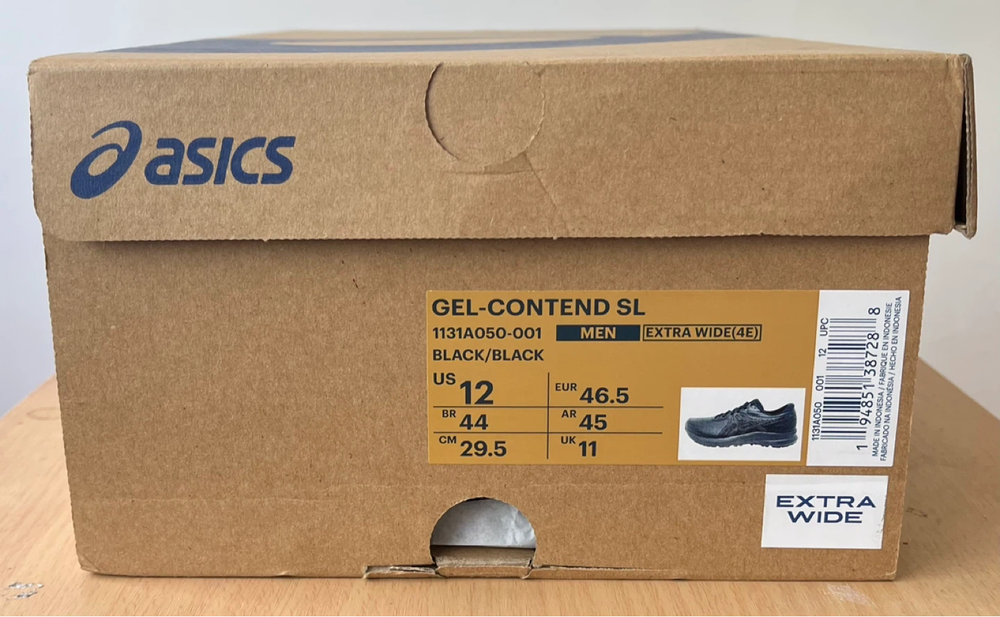 ASICS GEL-CONTEND SL Men's Running Shoe Size 12 Extra Wide