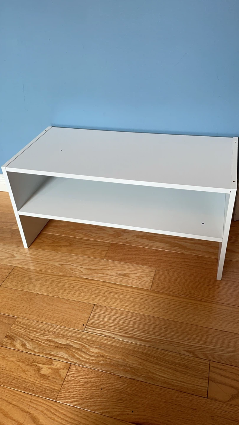 White 2-Tier Shelf shoe rack