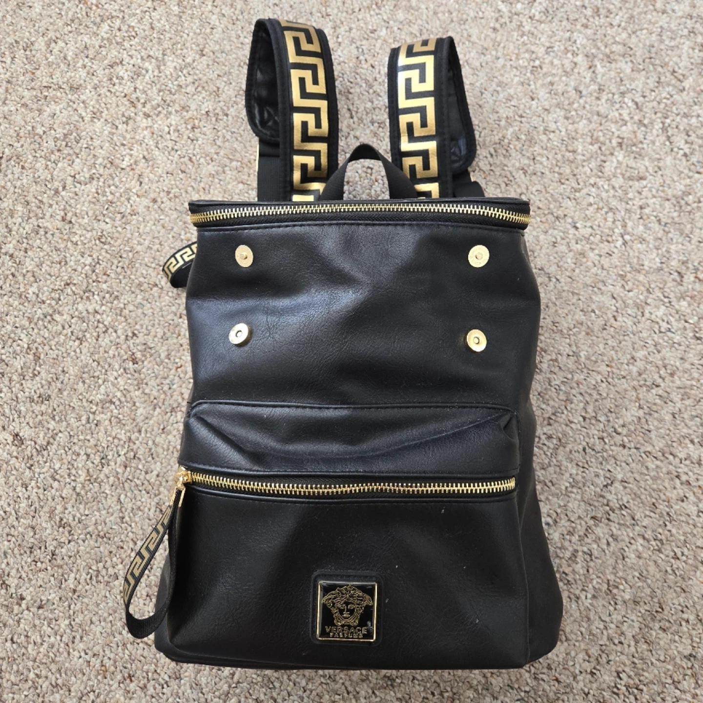 Versace limited  edition Black Backpack