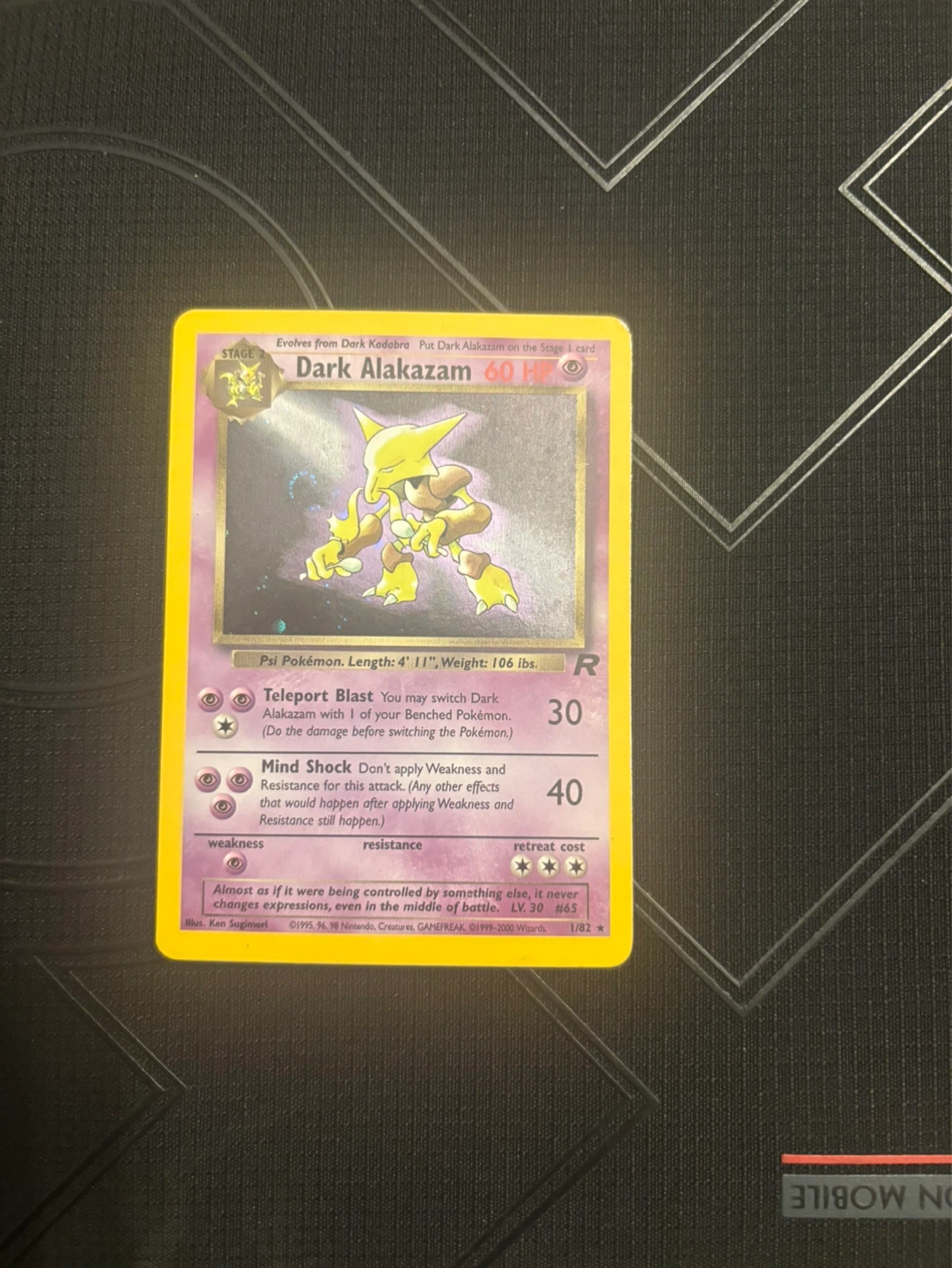 Dark Alakazam Pokemon Card