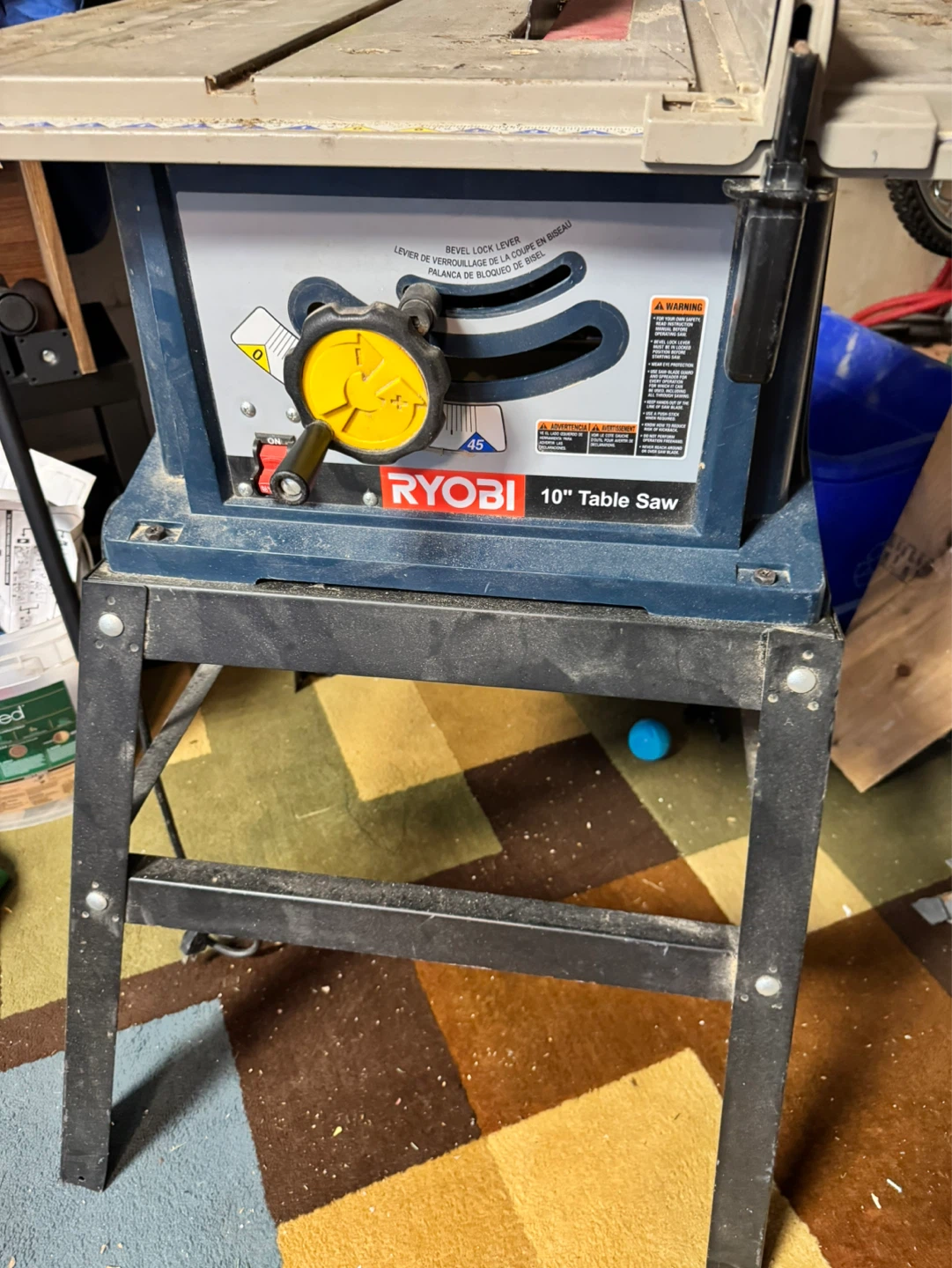 Ryobi 10" Table Saw with stand new blade
