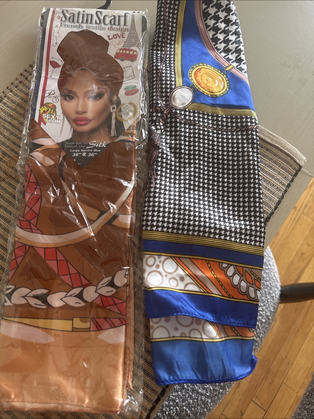 Satin Scarf - Large Square Silk 36" x 36"
