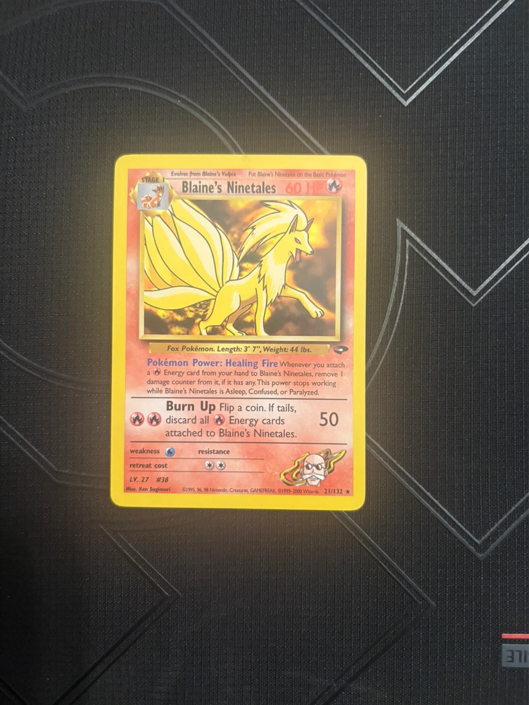 Blaine’s Ninetales Pokemon Card