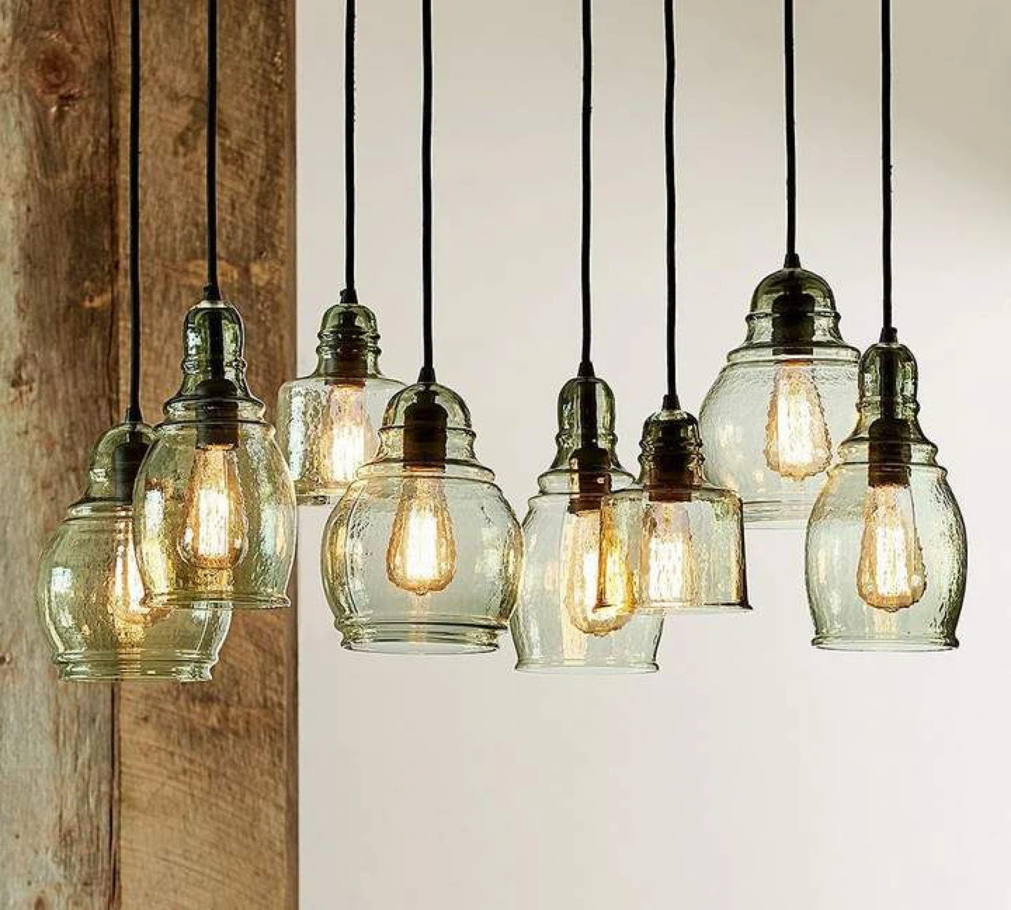Pottery Barn Paxton Glass 8 Multi-Light Pendant