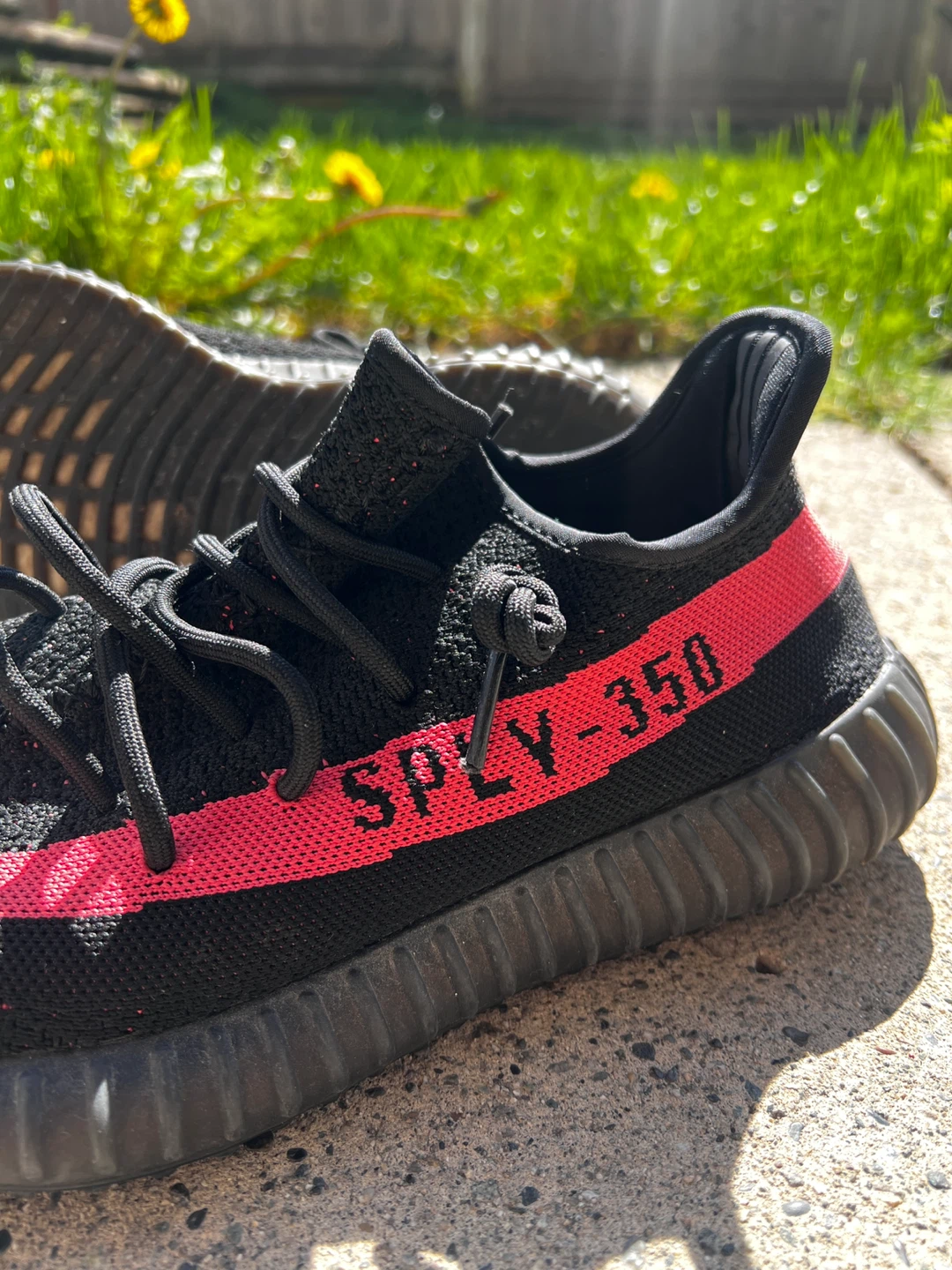 Adidas Yeezy Boost 350 V2 "Core Black" "Red Stripe" - photo 3