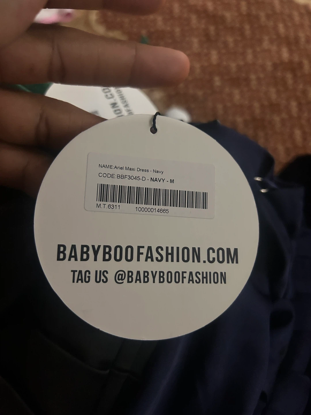 BABYBOO Ariel Maxi Dress - Navy - Size M - photo 5