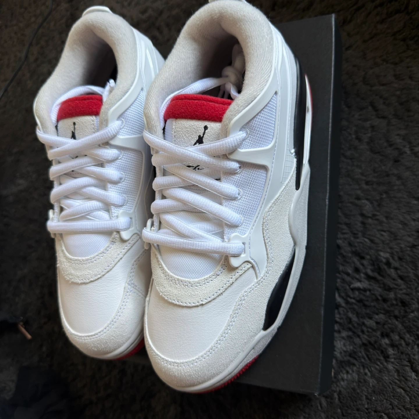 Nike Air Jordan- White/Red/Black - photo 3
