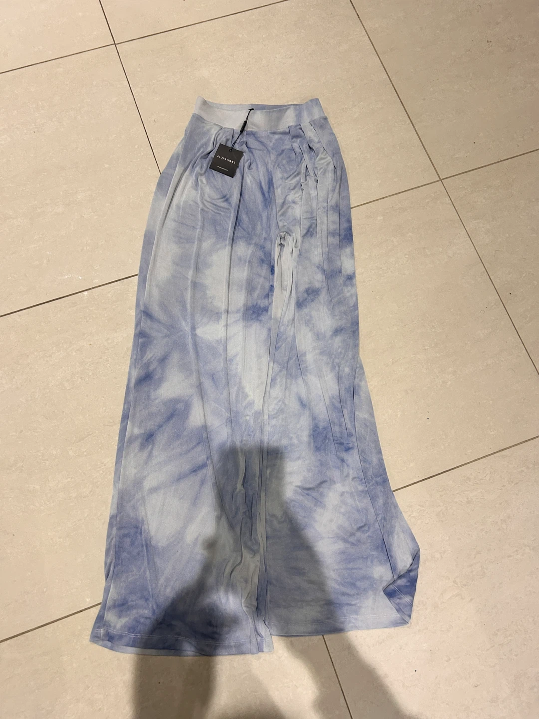 JLuxLabel Wide Leg Pants Blue Tie Dye