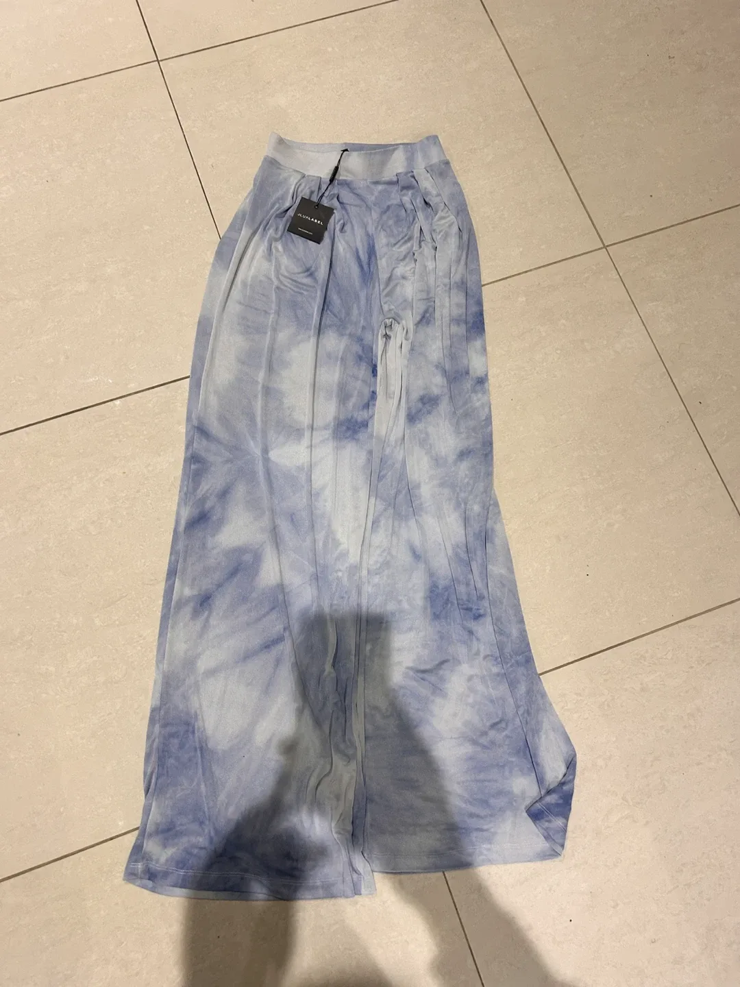 JLuxLabel Wide Leg Pants Blue Tie Dye