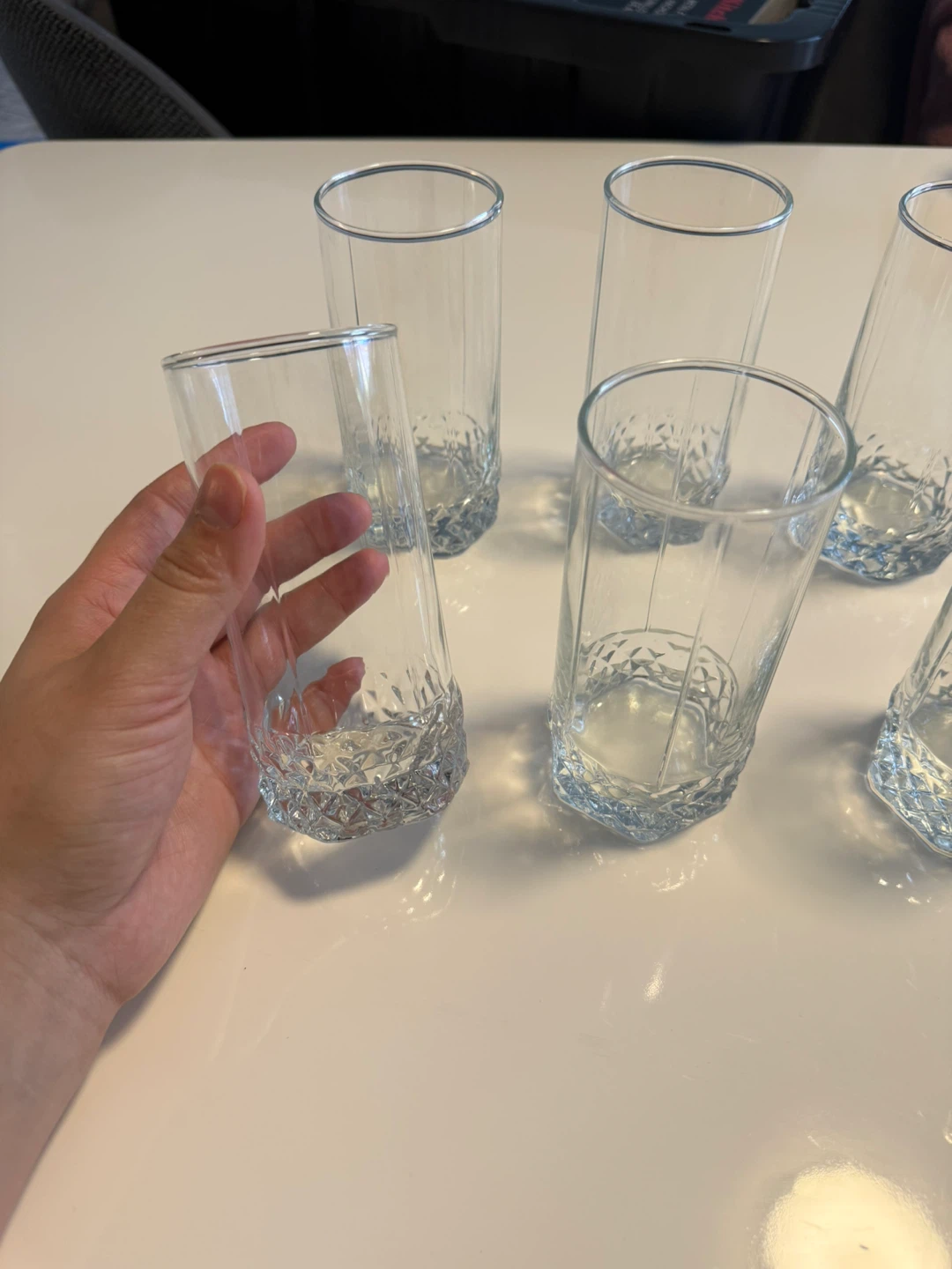 Set of 6 clear glass tumblers - photo 3