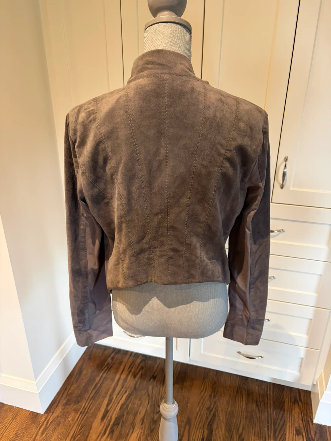 Grey/Violet Suede Asymmetrical Jacket - photo 3