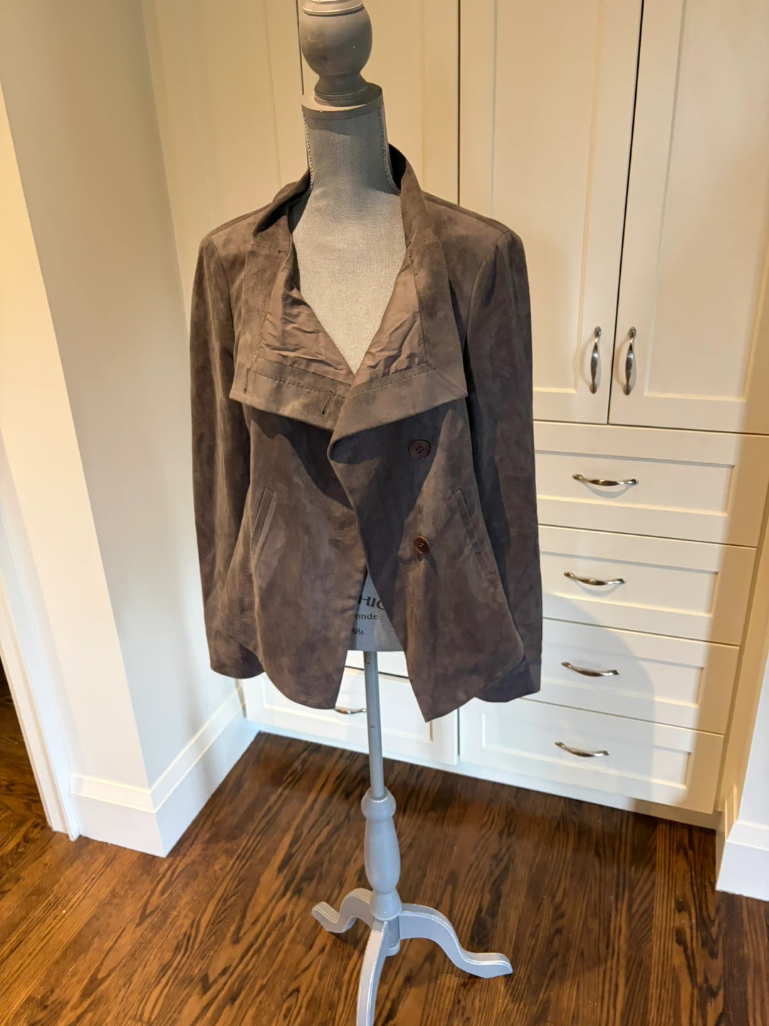 Grey/Violet Suede Asymmetrical Jacket - photo 4