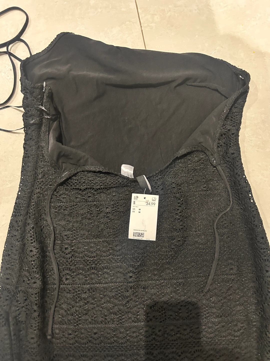 H&M Black Crochet Midi Dress - photo 3