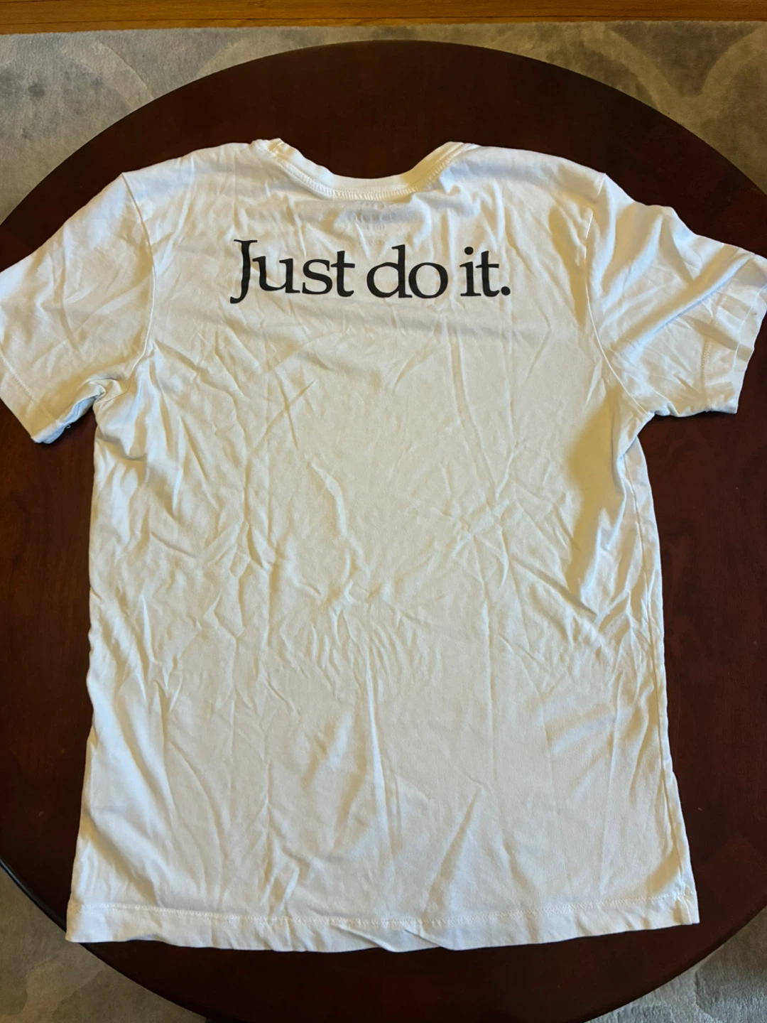 White Nike Dri-FIT S-M Men's athletic sport Training T-shirt - photo 2