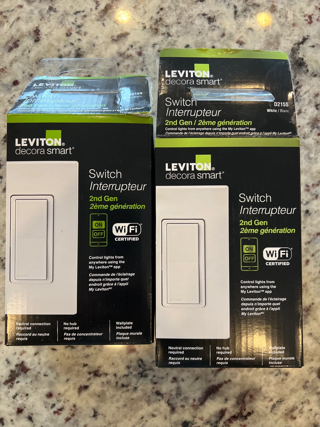 Leviton Decora Smart 2nd Gen Wi-Fi Switch (White) - D215S