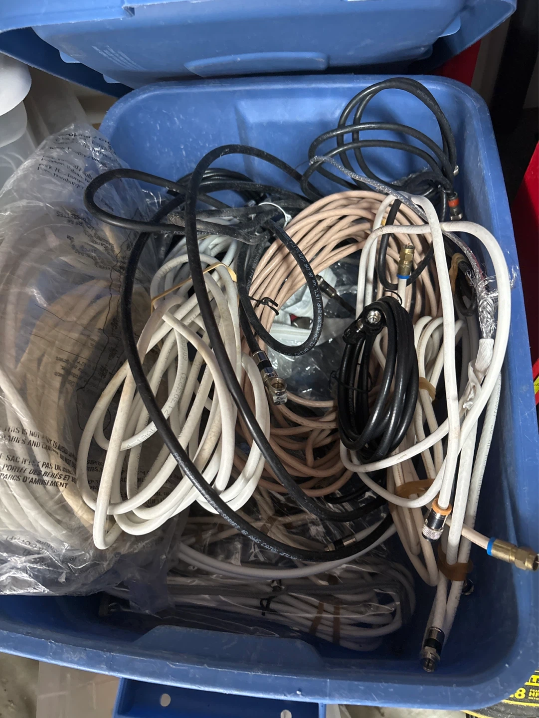 Assorted Coaxial and Network Cables