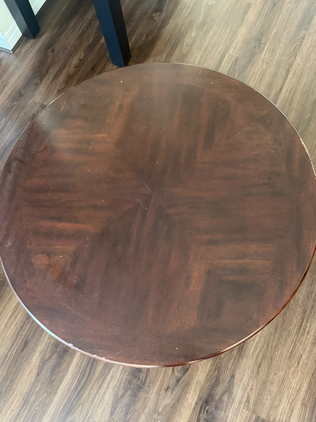 Round Coffee Table - Dark Wood - photo 2