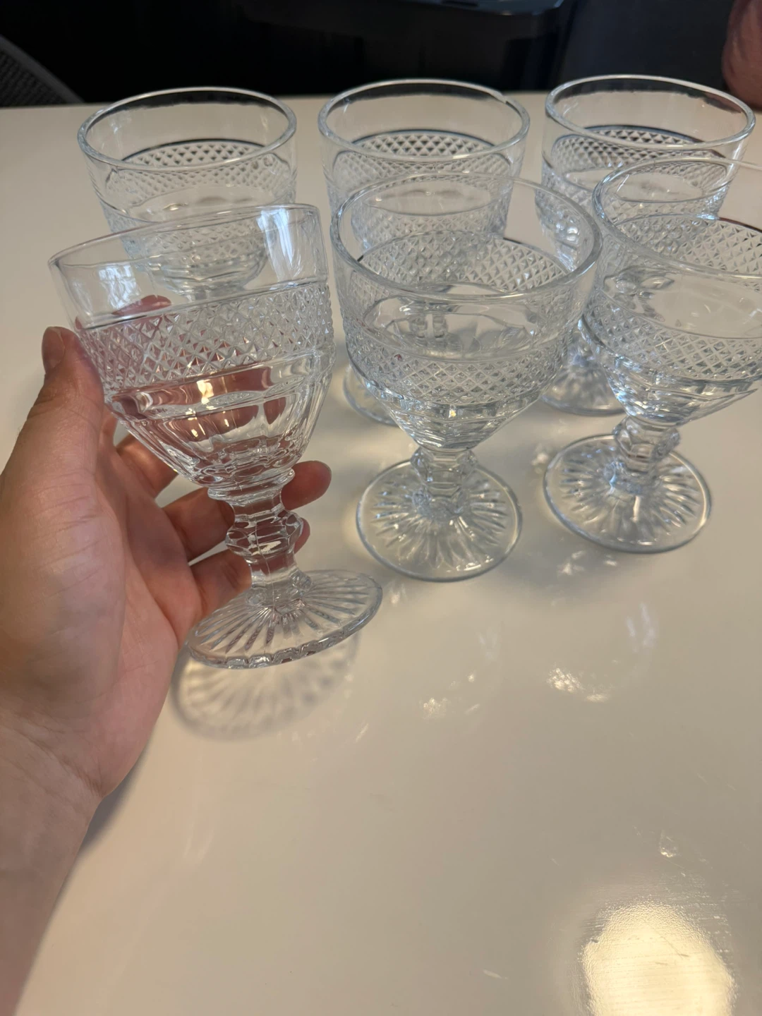 Set of 6 Clear Glass Goblets - photo 2