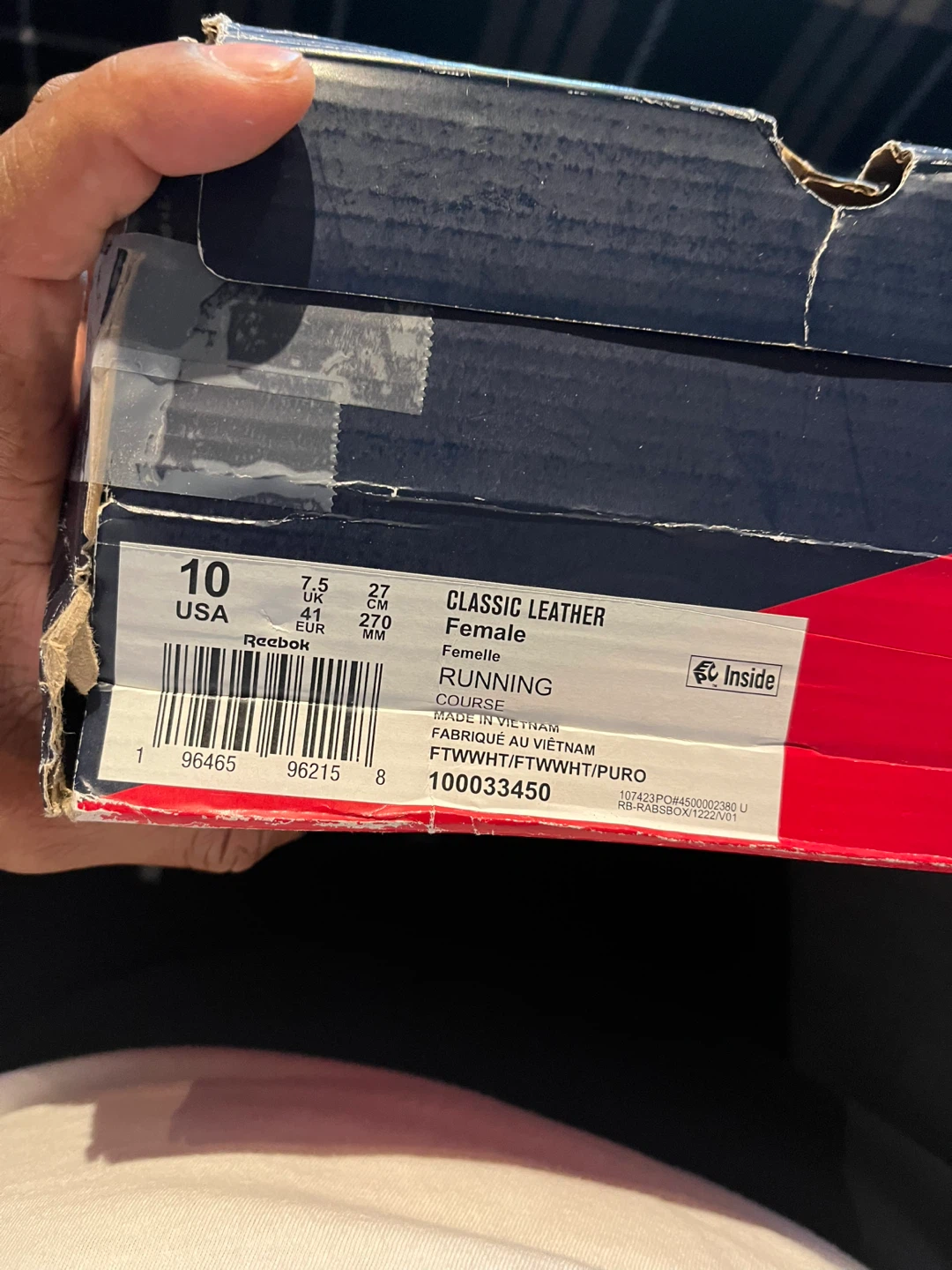 Reebok Classic Leather Running Shoes - Women's Size 10