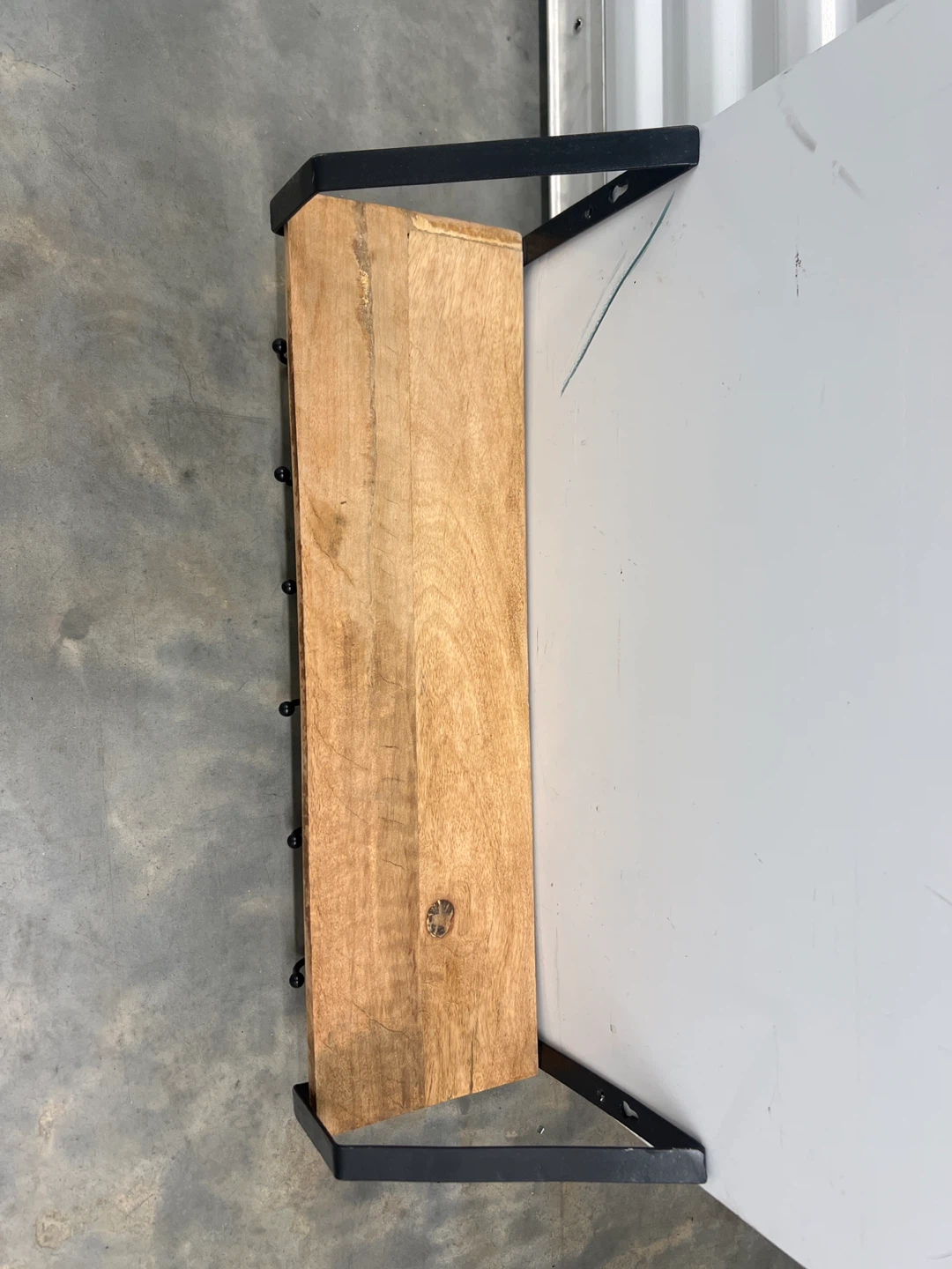 Wall Mounted Shelf with Hooks - photo 3